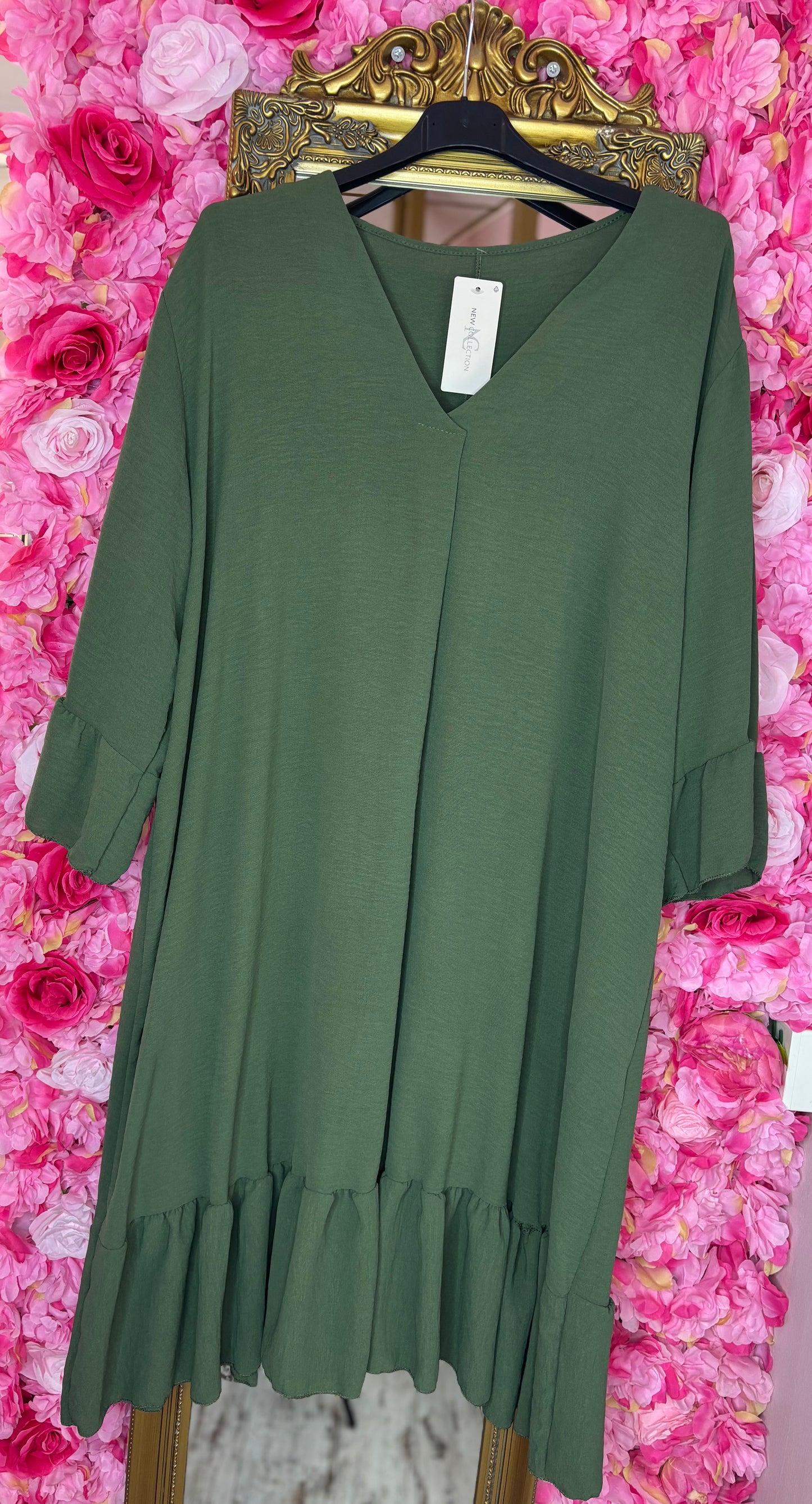 Tuniek An Leger Groen Plus Size maat 46 t/m 54