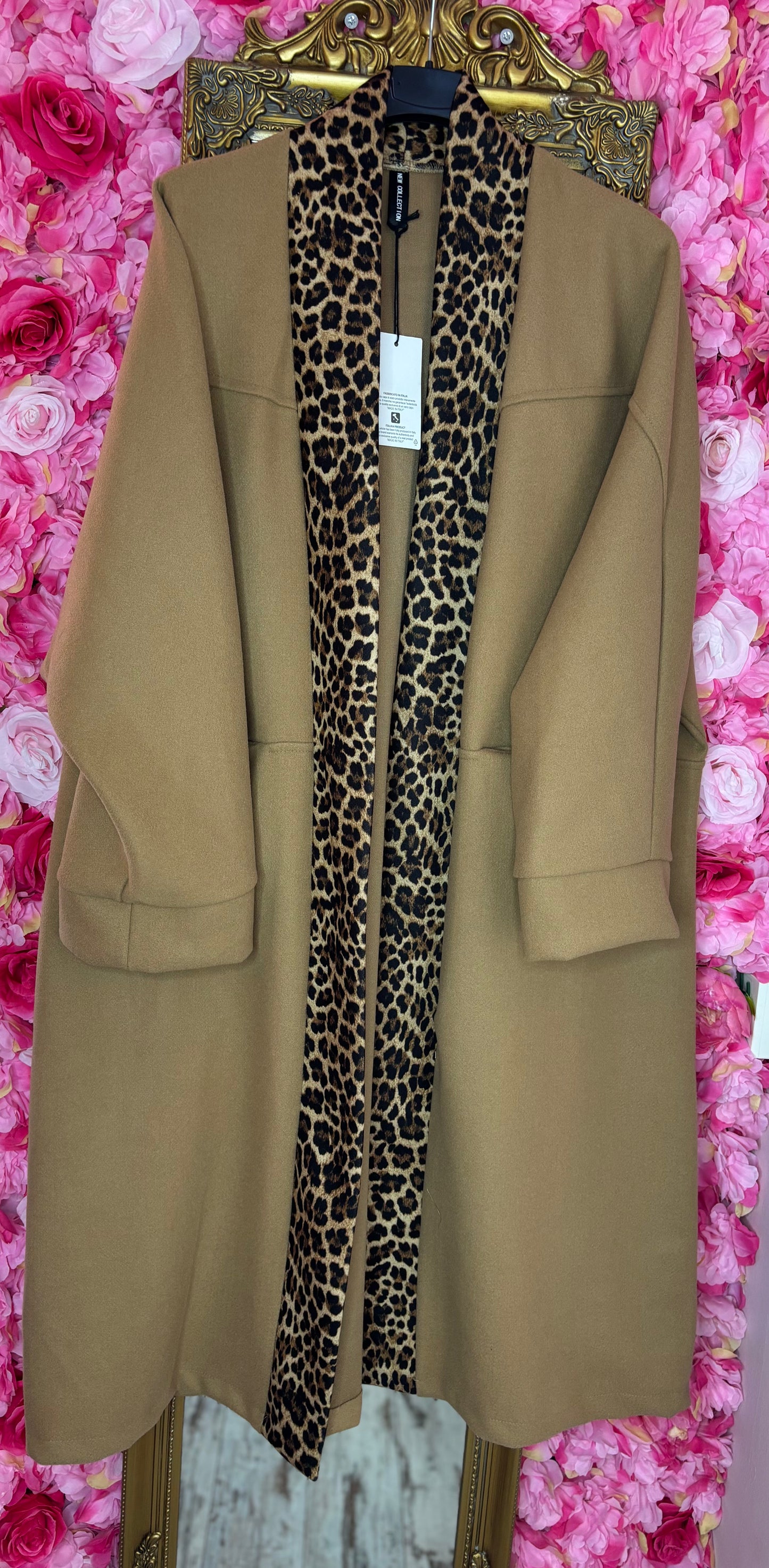 Tussen Jas Lolla Camel Plus Size Maat 50 t/m 58