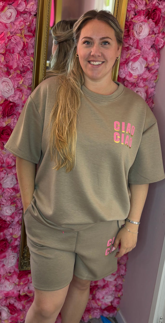 Set Ciao Taupe Plus Size maat 44 t/m maat 48-50