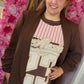 Blazer Basic Bruin Plus Size Maat 44 t/m 50
