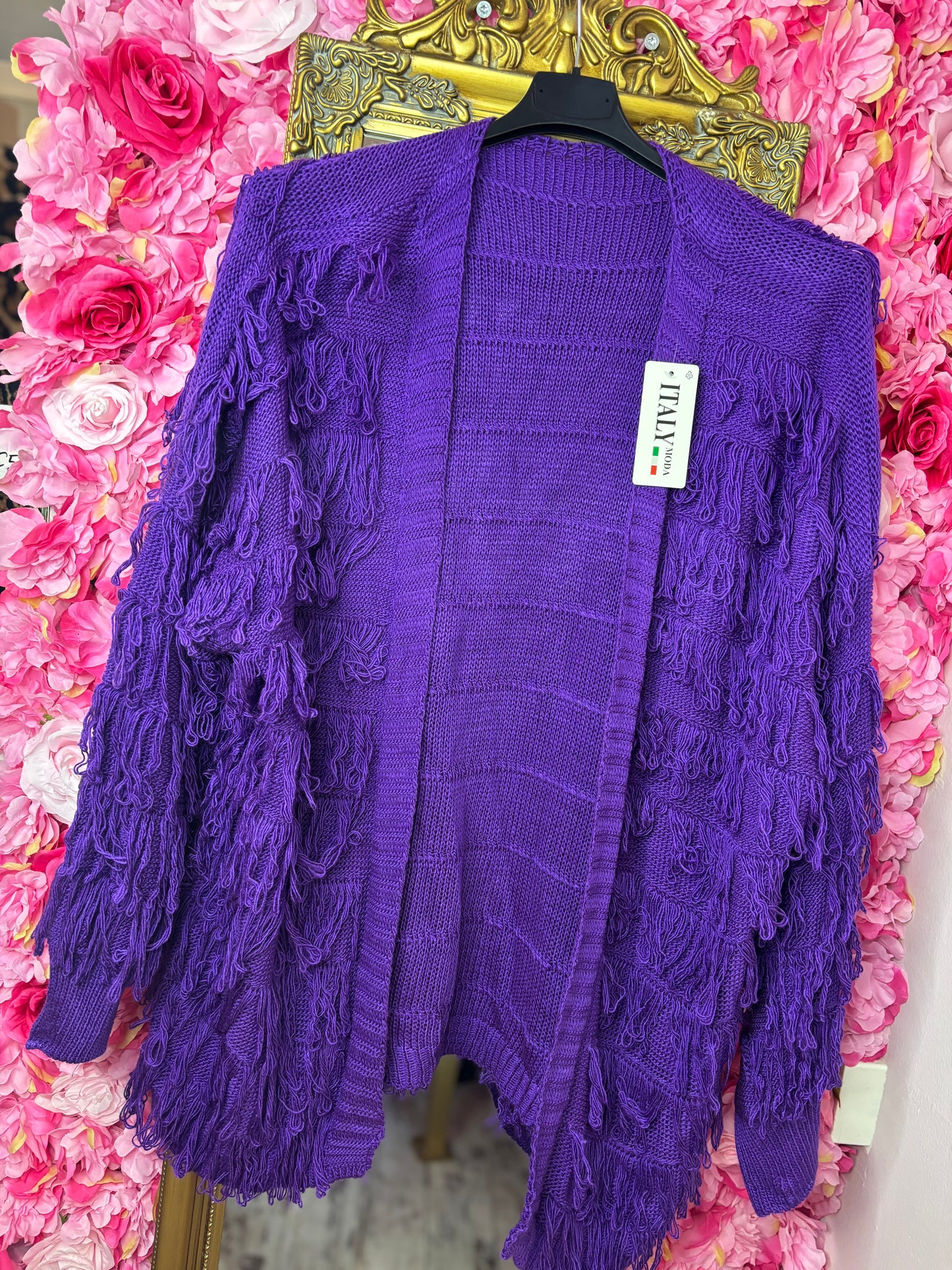 Vest Fluff Paars Plus size Maat 48 t/m 58