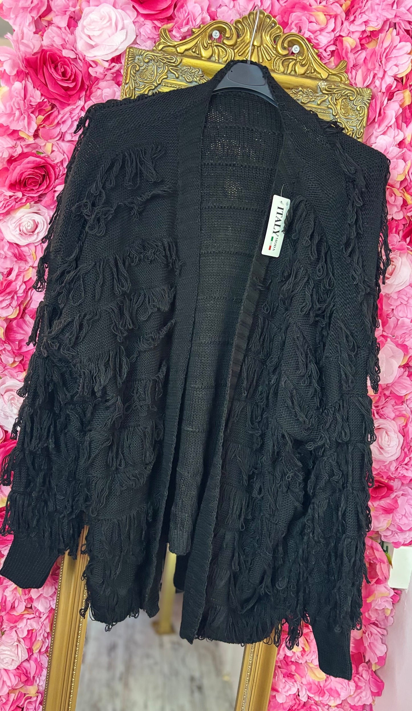 Vest Fluff Zwart Plus size Maat 48 t/m 58