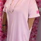 Lange Jurk Perfect Licht Roze Maat 48 t/m 54-56