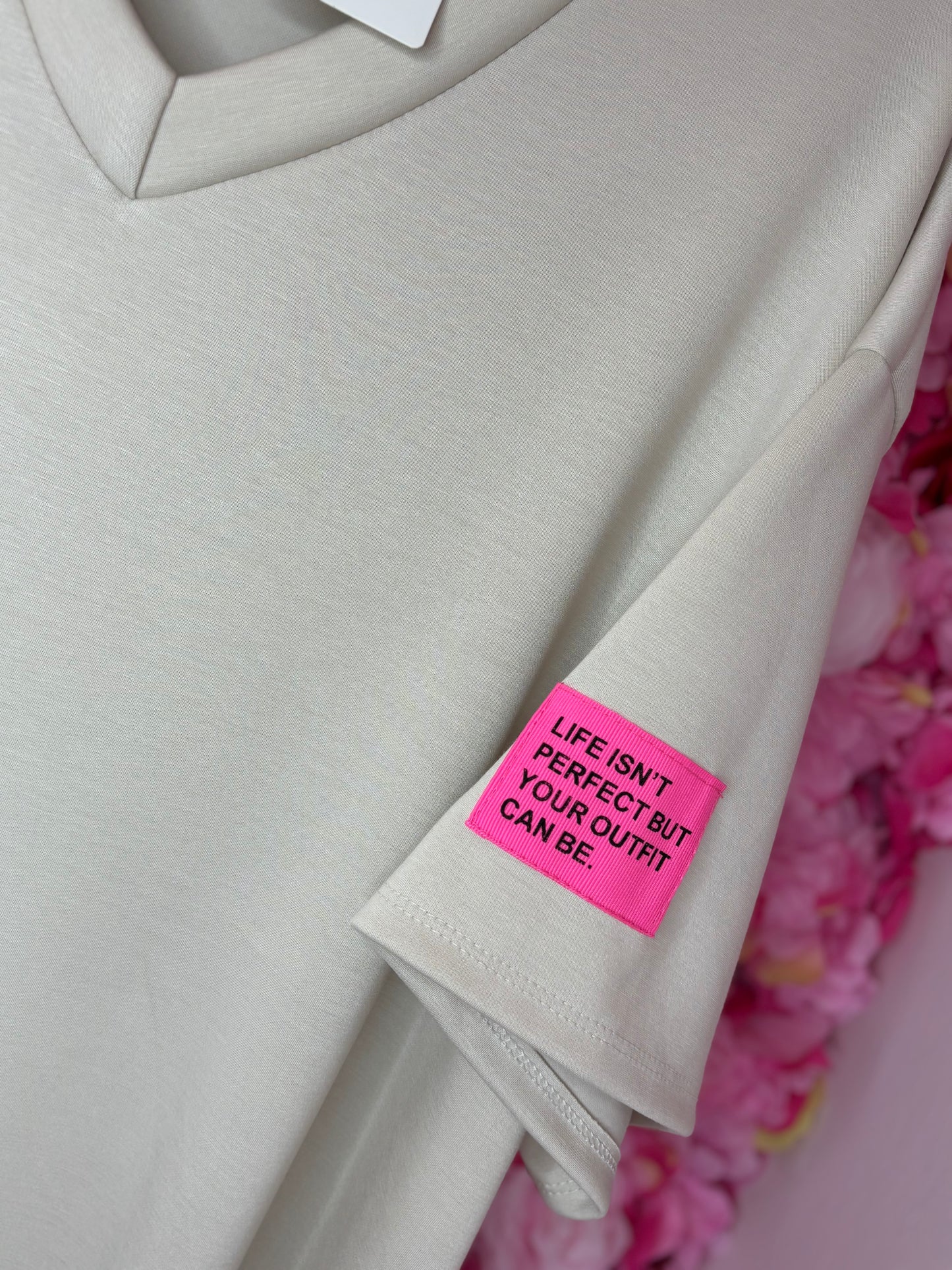 Lange Jurk Perfect Beige Maat 48 t/m 54-56