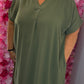 Lange Jurk Summer Leger Groen Maat 48 t/m 54-56