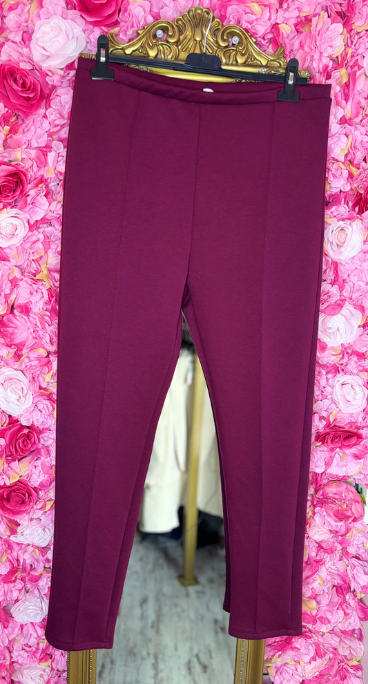Legging Bordeaux Plus Size maat 42 t/m maat 50