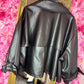 Leather Look Jas Chanel Zwart Plus Size Maat 44 t/m 52
