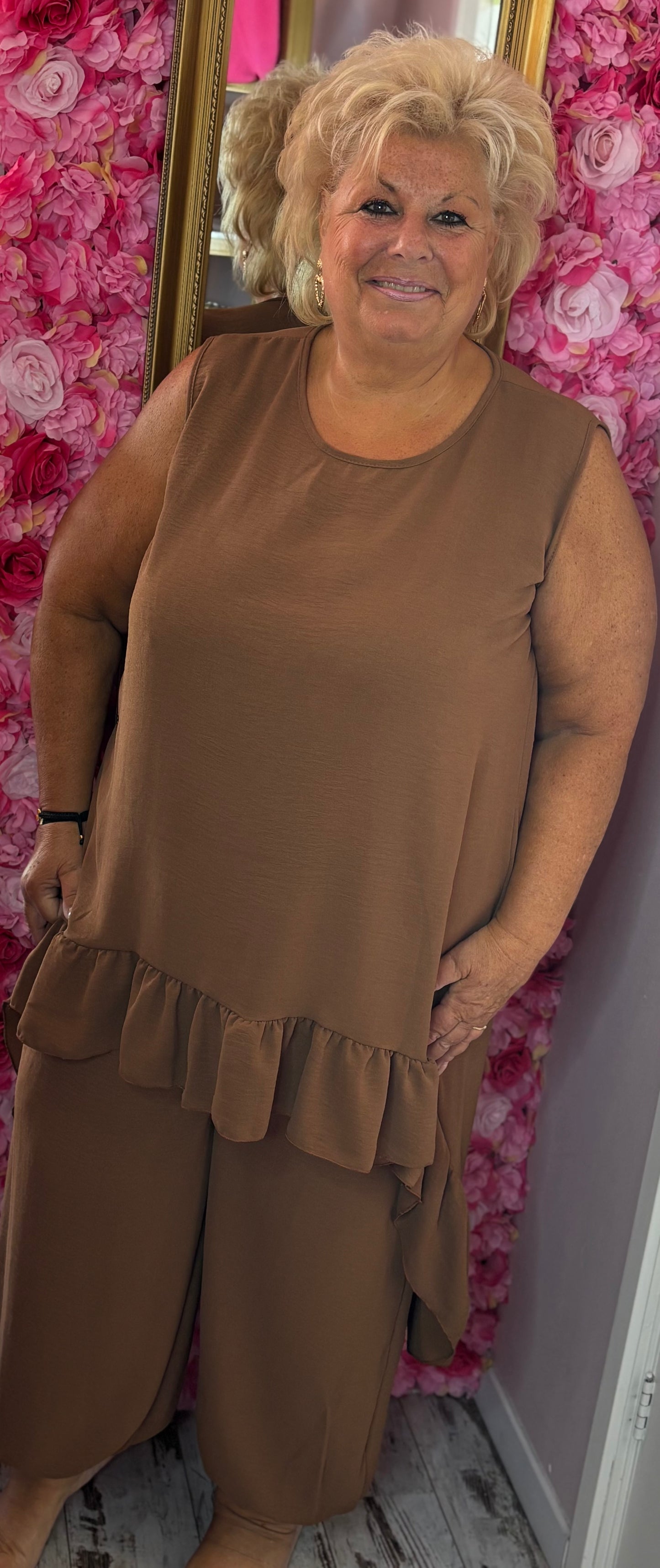 Set Marina Bruin Plus Size maat 46 t/m 52
