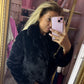 Fake fur Jas Zwart