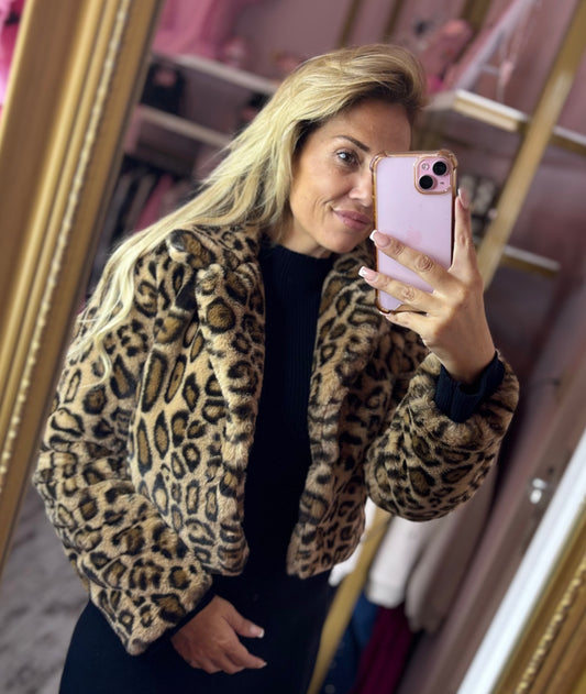 Fake fur Jas Panter