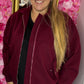 Bomber Jas Bordeaux Plus Size tot Maat 48 (dicht)