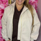 Bomber Jas Soft Beige Plus Size tot Maat 48 (dicht)