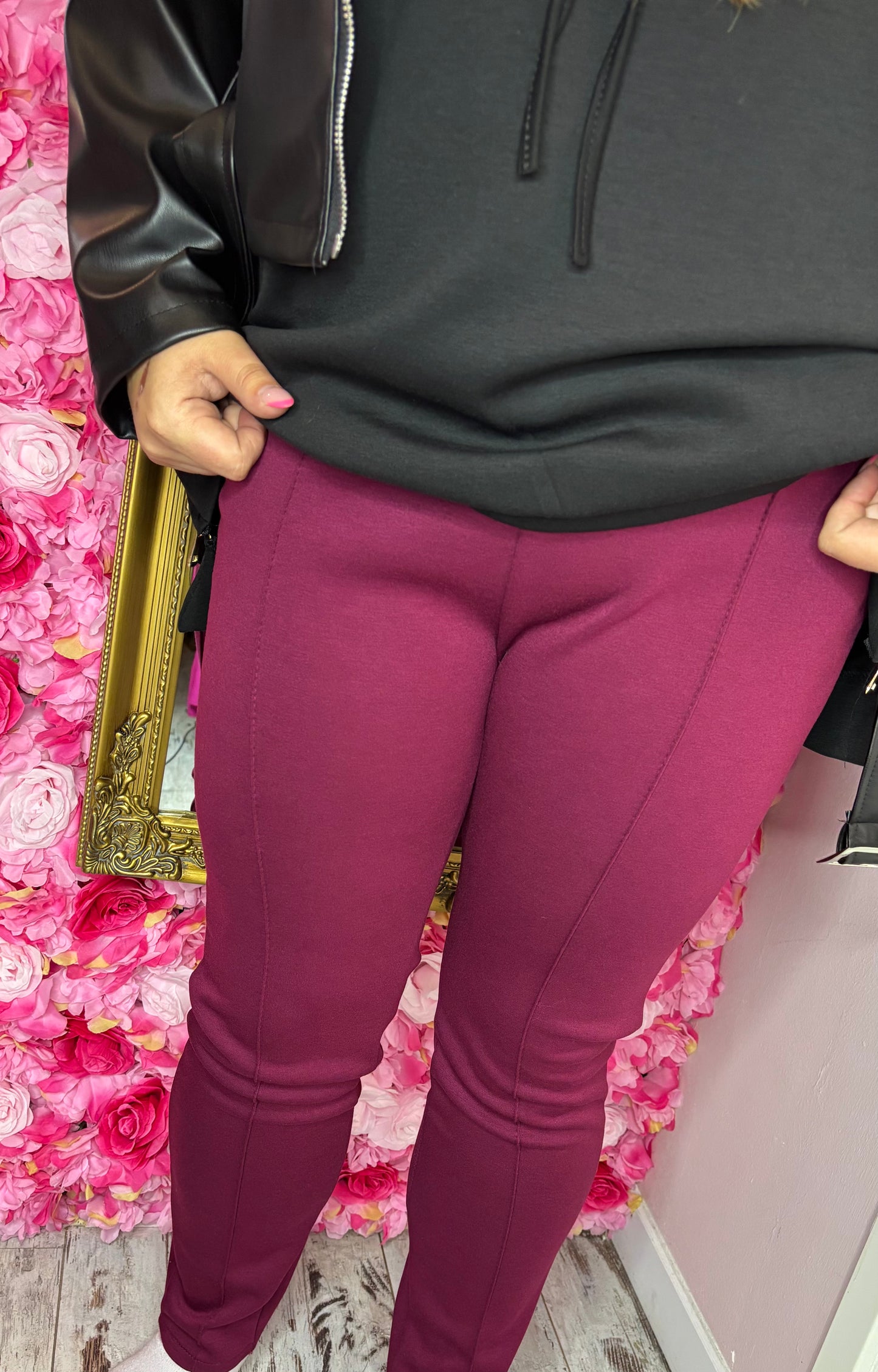 Legging Bordeaux Plus Size maat 42 t/m maat 50