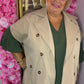 Gilet Cargo Long Beige Plus Size Maat 44 t/m 52