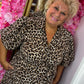 Lange Wikkel Jurk Panter Plus Size Maat 46 t/m 50-52