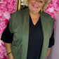 Gilet Daily Leger Groen Plus Size Maat 50 t/m 58