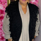 Mouwloos Vest Fluff Zwart Plus size Maat 44 t/m 52-54