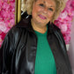 Leather Look Jas Chanel Zwart Plus Size Maat 44 t/m 52
