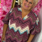 Blouse Special Bordeaux Plus Size maat 48 t/m 54