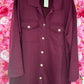 Blouse Comfy Bordeaux Plus Size maat 44 t/m 52 (dicht)