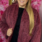 Vest Moos Kort Bordeaux Plus Size Maat 44 t/m 52