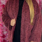 Vest Moos Kort Bordeaux Plus Size Maat 44 t/m 52