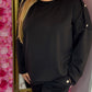 Comfy Set Button Zwart Plus Size maat 44 t/m 52