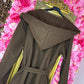 Trenchcoat met Capuchon Bruin Plus Size Maat 44 t/m 52 (dicht)