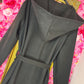 Trenchcoat met Capuchon Zwart Plus Size Maat 44 t/m 52 (dicht)