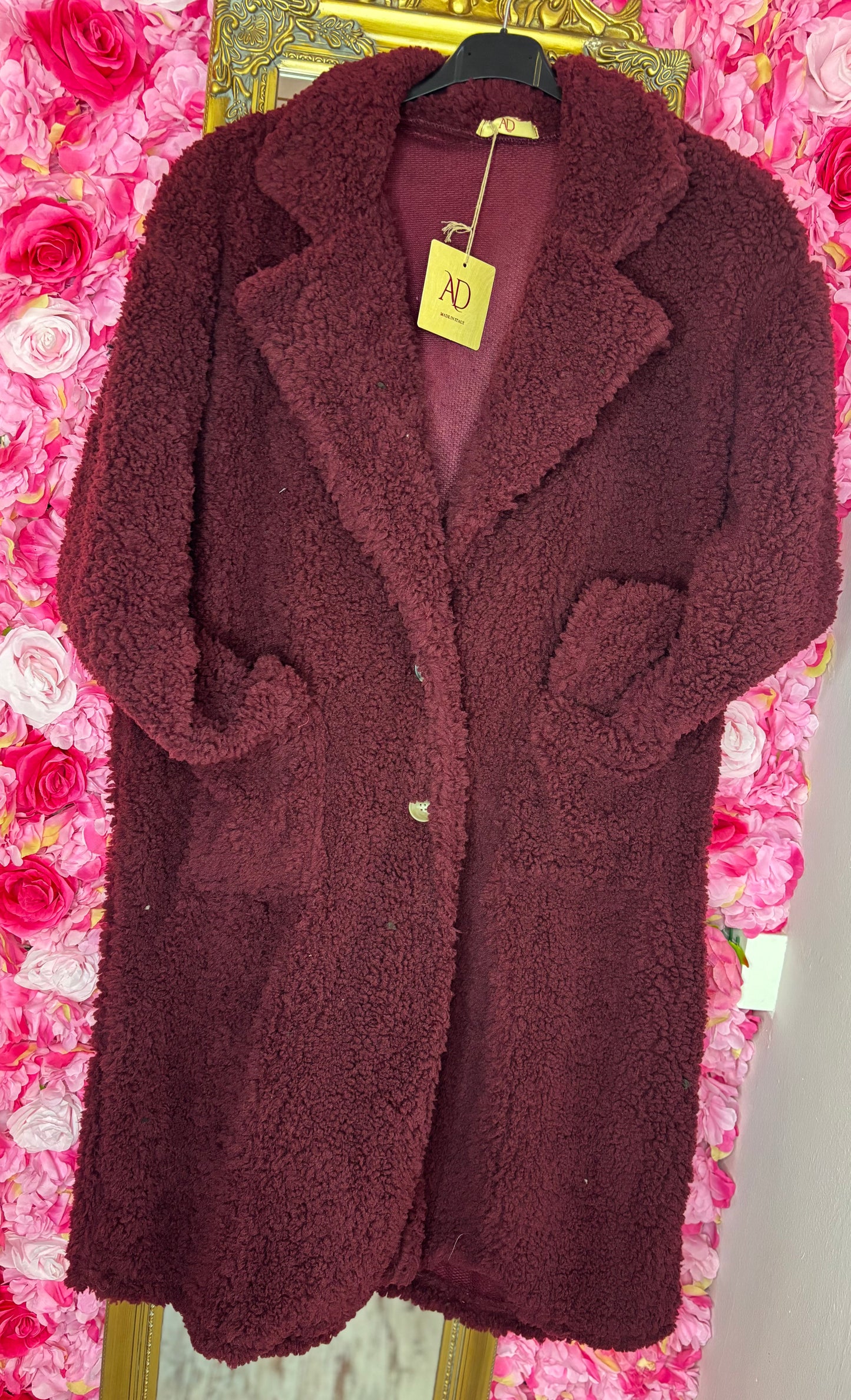 Teddy Jas Bordeaux Plus Size Maat 44 t/m 52 (dicht)