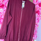 Bomber Jas Soft Bordeaux Plus Size maat 44 t/m 52
