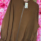Bomber Jas Soft Bruin Plus Size maat 44 t/m 52