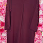 Jurk Basic Linda Bordeaux Plus Size 42 t/m 48-50