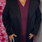 Jurk Basic Linda Bordeaux Plus Size 42 t/m 48-50