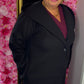 Trenchcoat met Capuchon Zwart Plus Size Maat 44 t/m 52 (dicht)