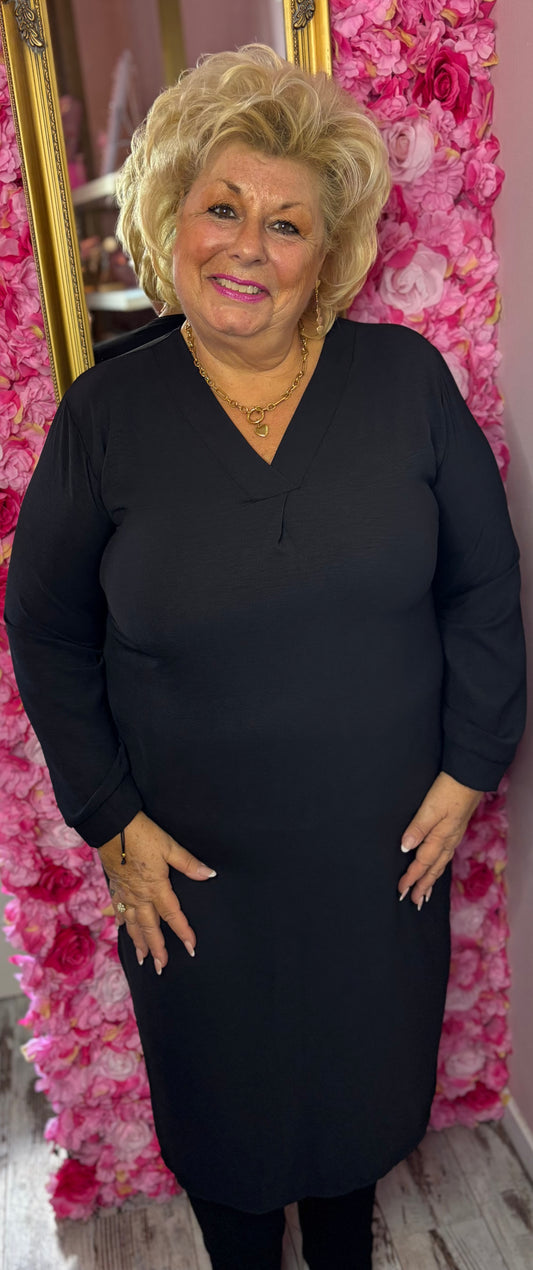 Jurk Basic Linda Zwart Plus Size 42 t/m 48-50