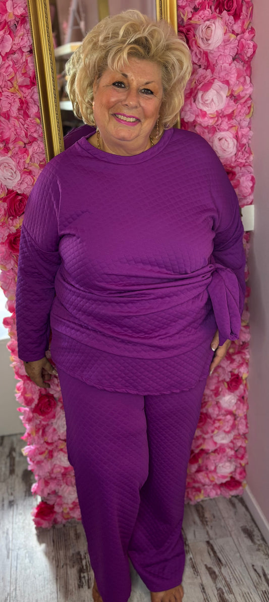 Comfy Set Britt Paars Plus Size maat 44 t/m 52