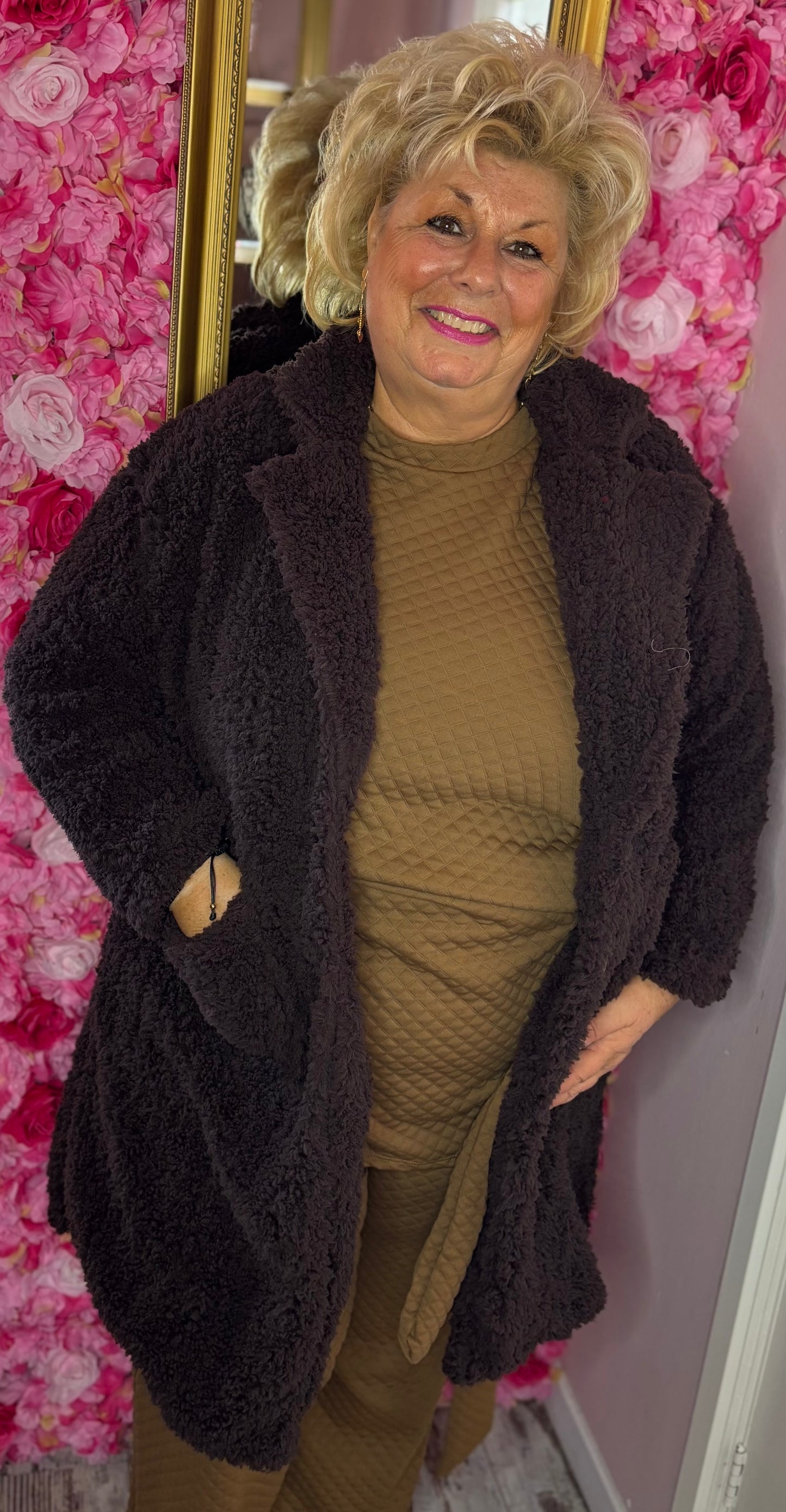 Teddy Jas Bruin Plus Size Maat 44 t/m 52 (dicht)