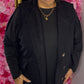 Gilet Boucle Zwart Plus Size Maat 46 t/m 56