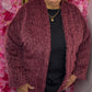Vest Moos Kort Bordeaux Plus Size Maat 44 t/m 52