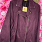 Suede Look Jas Bordeaux Plus Size maat 44 t/m 52 (dicht)