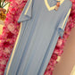 *LUCKY LOOK* Lange Sporty Licht Blauw Plus Size Maat 50 t/m 58