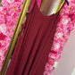 *LUCKY LOOK* Jurk A-lijn Midi Bordeaux Plus Size Maat 48 t/m 54