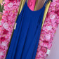 *LUCKY LOOK* Jurk A-lijn Midi Konings Blauw Plus Size Maat 48 t/m 54