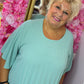 *LUCKY LOOK* Lange Jurk Chantie Matcha Plus Size Maat 48 t/m 52-54