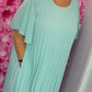 *LUCKY LOOK* Lange Jurk Chantie Matcha Plus Size Maat 48 t/m 52-54