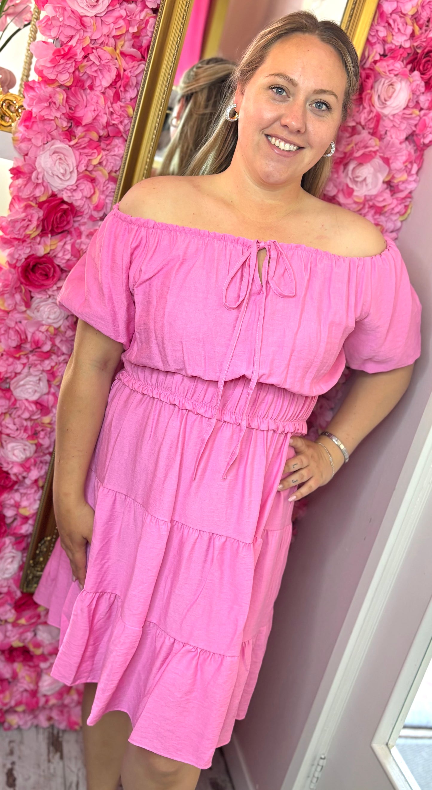 Jurk Jessy Roze tot Maat 48