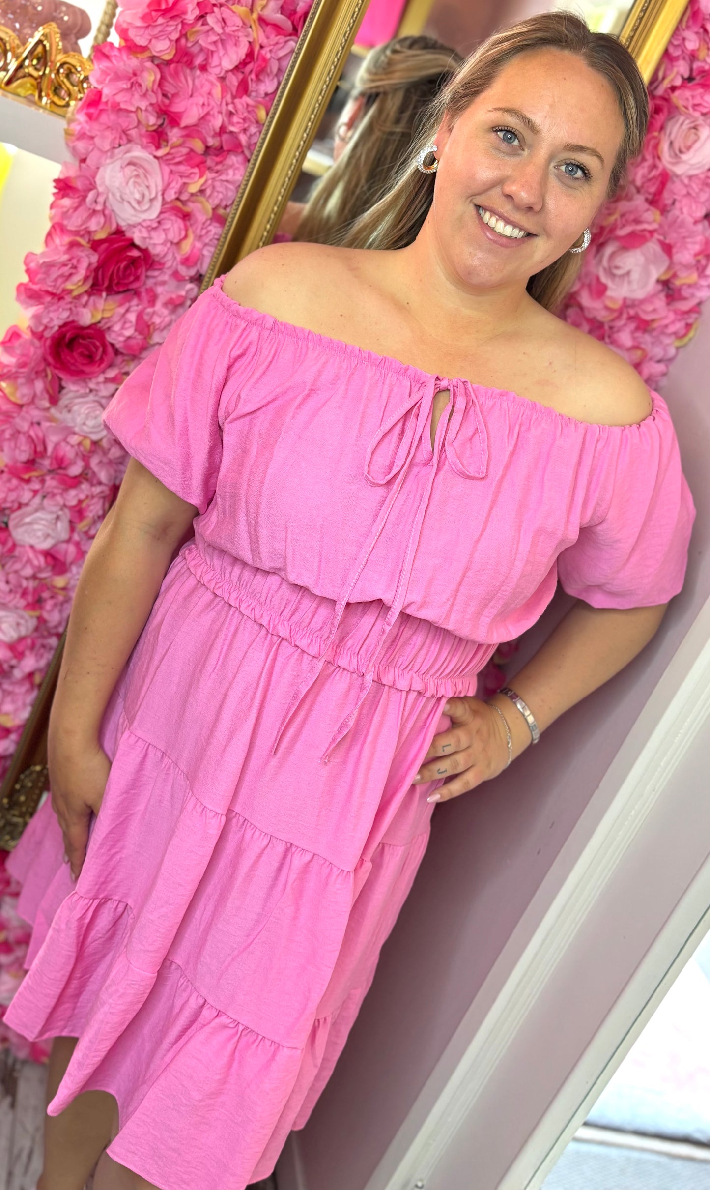Jurk Jessy Roze tot Maat 48