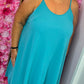 *LUCKY LOOK* Jurk A-lijn Midi Zeegroen Plus Size Maat 48 t/m 54