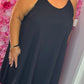 *LUCKY LOOK* Jurk A-lijn Midi Zwart Plus Size Maat 48 t/m 54